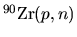 ${}^{90}{\rm Zr}(p,n)$