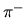 $\pi^-$