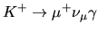 $K^+ \rightarrow \mu^+ \nu_\mu
\gamma$