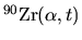 $^{90}{\rm Zr}(\alpha,t)$