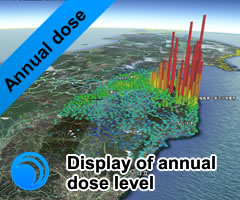 年間被ばく線量　google earth