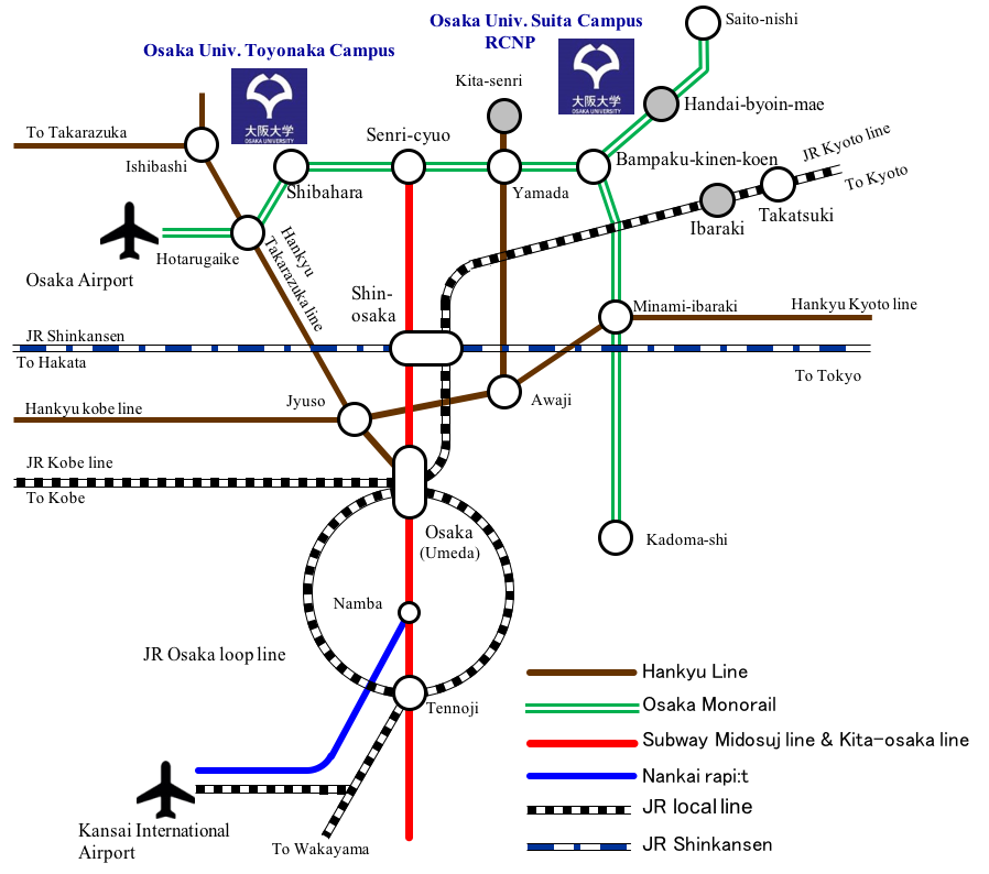 Osaka Railway Map