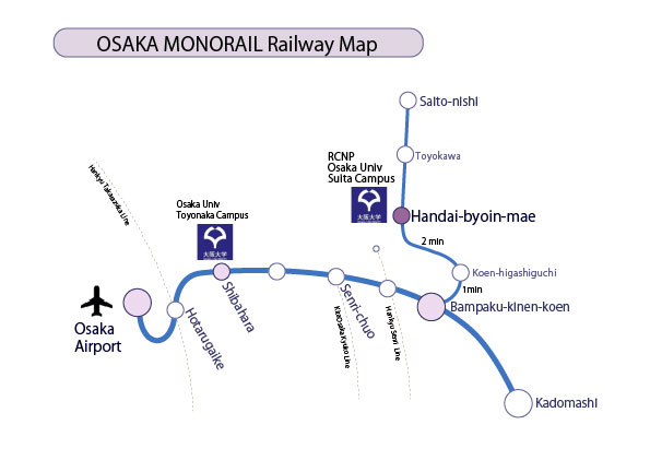 Osaka Monorail Map